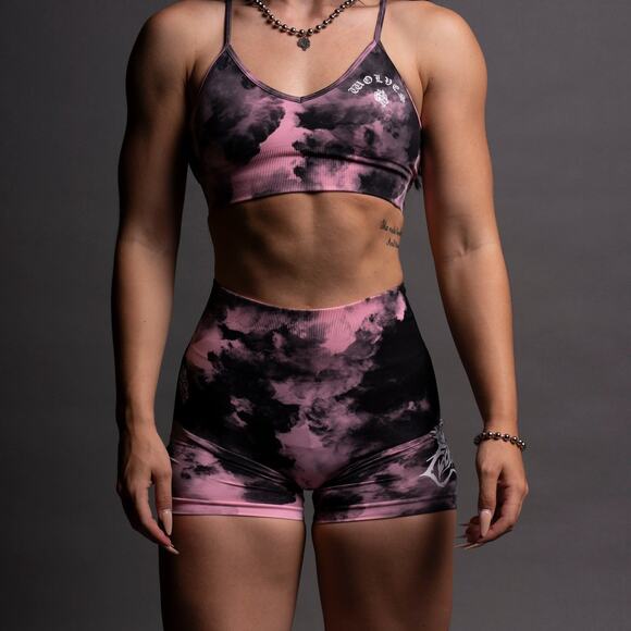 Darc Sport x Everson Seamless Training Shorts Cherry Blossom Ghost Clouds Size L - Picture 2 of 2